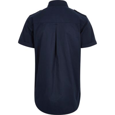 Boys navy utility shirt